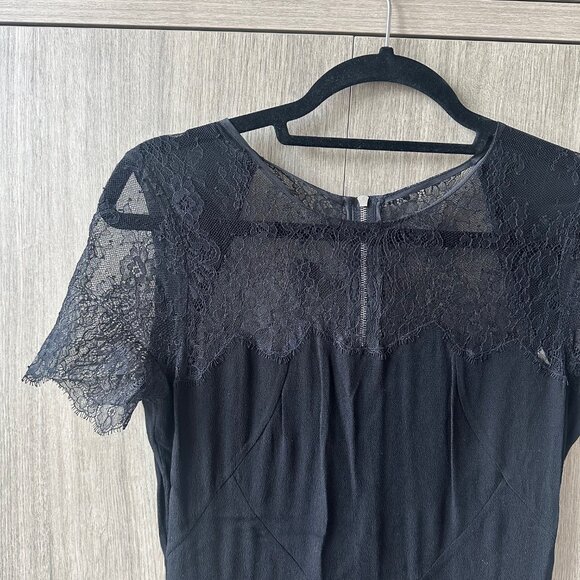 Sandro Black Lace Dress- Size 2 - Picture 3 of 4